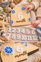 Natural Birch Plywood & Plexiglass Numbered Baby 12 Month Milestone Cards | Photo Shoot Set - 5