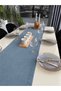 İnci Dertsiz Velvet Textured Runner Blue - 2