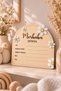 Natural Wood Birch Contrapedic Plexiglass Daisy Newborn Memory Board |   Hello World Baby Hospital and Room Decoration - 4