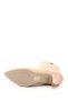 Women's Nude Zippered Pointed Toe Thin Heeled Boots - 6