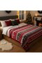Deer and Snowflake Patterned Cotton Tassel Double Blanket 180X200 cm - 6