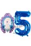 Frozen Balloon 5 Year Old Birthday Set Frozen Elsa Concept Balloon and Navy Blue Number Balloon Birthday Set - 2