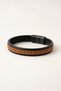 Textured Striped Men's Leather Bracelet Two-Color Design - 3