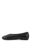 Women's Black Genuine Leather Ballerinas - 5