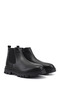 Black Genuine Leather Round Toe Chelsea Casual Men's Boots 01403 - 3