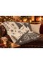Tree and Branch Patterned Cotton Double-Sided Tassel Double Blanket 180X200 cm - 2