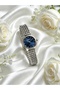 Ferrucci̇-(Silver Color) Minimal Case Navy Blue Inner Dial Women's Wristwatch - 2