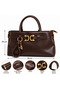 Women's Luxurious Gold Buckle Hand and Shoulder Bag – Stylish Design, High-Quality Leather, Zippered, Lined, Casual and Classic Use - 6