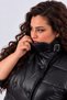 Plus Size Women's 50-54 Size Quilted Fiber Padded Lined Buttoned Pocketed Jacket Aysel - 5