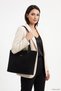 Women's Black Suede Shoulder Bag - 3