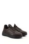 Men's Brown Lace-Up Genuine Leather Sneakers - 3