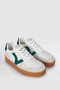 Unisex White Green Suede Detailed Gum Sole Retro Sneaker Sports Shoes