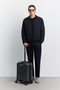 Men's Navy Blue Crew Neck Easy-Iron Regular Fit Sweatshirt B001035 - 7