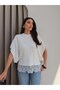 Tricot Blouse with Ruched Hem - 4