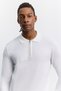 Men's Ecru Polo Collar Zippered Easy-Ironing Anti-Wrinkle Regular Fit Knitwear Sweater A62Y5010 - 2