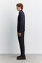 Men's Navy Blue Polo Collar Zippered Easy-Ironing Regular Fit Sweatshirt A62Y1353 - 3