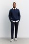 Men's Navy Blue Crew Neck 3 Thread Threaded -5 Degree Resistant Regular Fit Sweatshirt A62Y1291 - 7