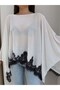 Lace Detail Cape Blouse - 3