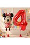 Minnie Mouse 4 Year Old Birthday Set - Red Numeral Concept Balloon
