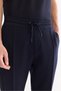 Men's Navy Blue Elastic Waist Lace-Up Quick-Drying Interlock Regular Fit Sweatpants A61Y3409 - 4