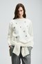 Merry Women's Knitted Sweatshirt Off-White - 5