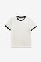 Essential Black Contrast Slim Fit White Men's T-Shirt - 7
