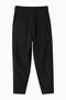 Women's Trousers Black Colored Trousers Zaramodel Pleated Carrot Trousers with Button Detail at the Hem - 2