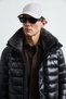 Jack Men's Shearling Goose down Shiny Puffer Coat Black - 2