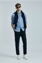 Alfred Men's Linen Cotton Shirt Regular Fit Blue - 4