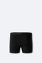 Men's Black Basic Cotton Breathable Bi-Stretch Single Regular Fit Boxer B009510 - 2