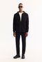 Men's Black Hooded Collar Zippered Easy-Iron Bi-Stretch Regular Fit Sweatshirt A52Y1270 - 7