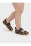 Girl's Leopard Printed Adhesive Sticker Non-Slip Sole Orthopedic Stylish Ballet Flat Shoes - 2