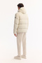 Men's Ecru Hooded Velvet Detailed Windproof Comfort Fit Puffer Coat A52Y6054 - 6