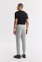 Men's Gray Classic Waist Pleated Carrot Fit Trousers with Epaulet Detail A51Y3026 - 3