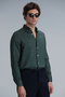 Pitaya Men's Linen Shirt Comfort Fit Green - 3