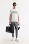 Men's Ecru Crew Neck Printed Bi-Stretch Interlock Regular Fit T-Shirt A51Y1092 - 7