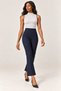 Women's High Waist Slimming Spanish Flare Pants - Flexible Cotton Fabric with Elastic Waist and Hidden Zipper Fabric Pants - 7