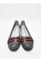100% Genuine Leather Gray Padded Stewardess Shoes - 2