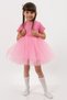 Girl Child Short Sleeve Birthday Princess Party Dress with Extra Fluffy Tutu Skirt - 3
