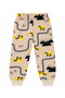 Brushed Inside Milk Coffee Road Car Patterned Long Sleeve Pajama Set for Boys - 4