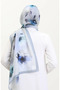 Amber Shawl 70250-09 Silver Gray Blue - 3