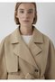 M1110910 Short Trench Coat Jacket Women's Coat Beige - 7