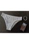 White Bra Set with Striped Pattern Support - 6