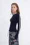 Piping Detailed Blouse B9058 - 4