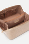Croco Genuine Leather Makeup & Travel Bag Beige - 6