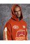 Cherry Fox Orange Printed Biker 3 Thread Cotton Hooded Sweatshirt - 5
