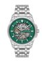 Steel Case, Silver-Toned, Green Dial, Automatic Men's Wristwatch Nvm2026-04 - 3
