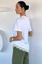 Women's Crew Neck Asymmetrical Cut Lace Detailed T-Shirt - 4