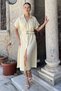Short Sleeve Dress with Front Buttoned Belt