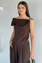 Women's Elastic Waist Trousers and Gold Detailed Blouse Double Set - 2